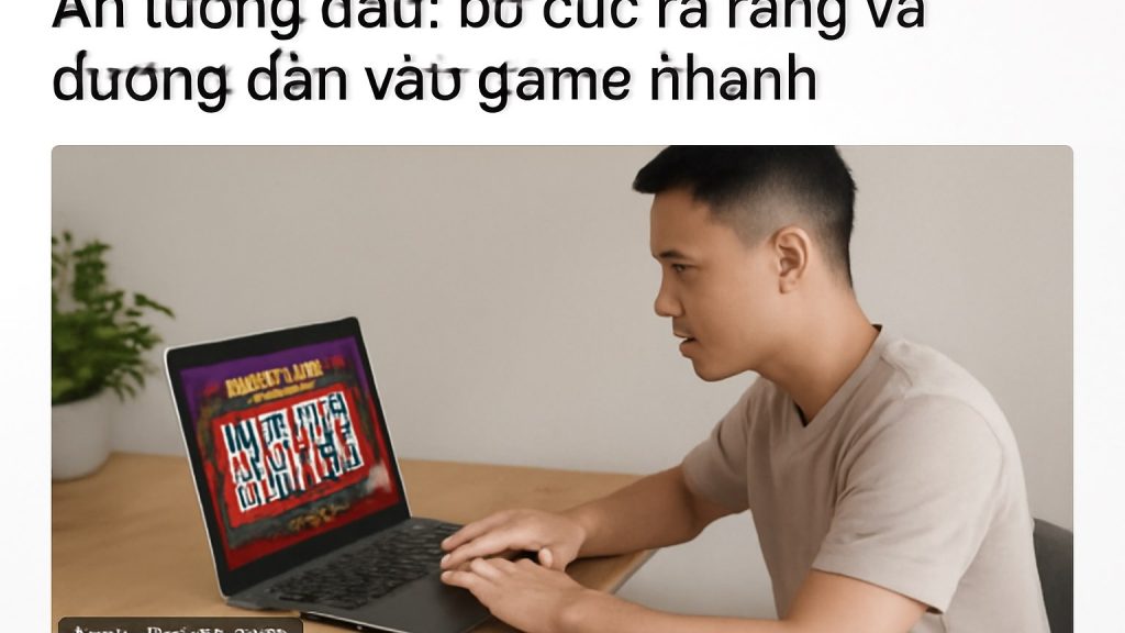 Minh họa: Ấn tượng đầu: bố cục rõ ràng và đường dẫn vào game nhanh